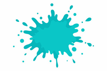 Fototapeta premium Aqua paint splatter on white background