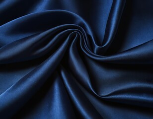 Fototapeta premium Dark blue silk satin Soft folds Fabric Navy blue luxury background Space 1008