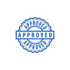 Obraz premium Approved Rubber Stamp icon vector design element templates simple and modern concept