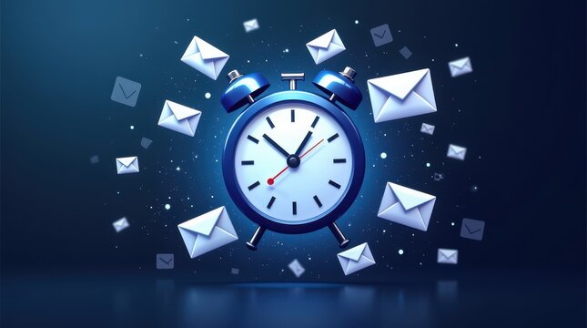 Time management tips maximizing productivity with a clock digital workspace graphic design modern environment abstract view