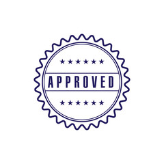 Approved Rubber Stamp icon vector design element templates simple and modern concept