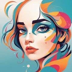 portrait of a woman with hair