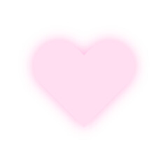pink heart isolated on white
