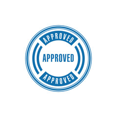 Approved Rubber Stamp icon vector design element templates simple and modern concept