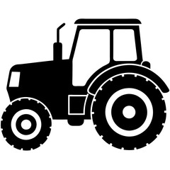 Tractor silhouette vector, tractor, farm, agriculture,