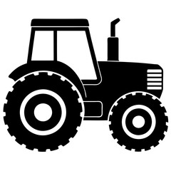 Tractor silhouette vector, tractor, farm, agriculture,
