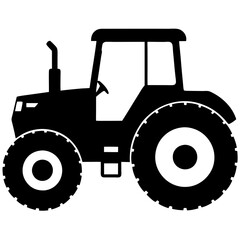 Tractor silhouette vector, tractor, farm, agriculture,