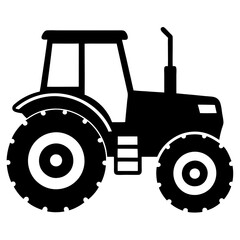 Tractor silhouette vector, tractor, farm, agriculture,