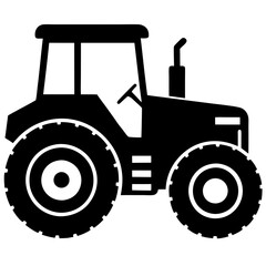 Tractor silhouette vector, tractor, farm, agriculture,