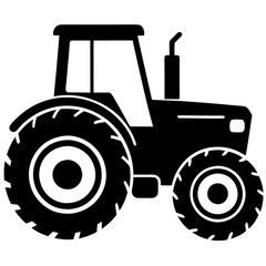 Tractor silhouette vector, tractor, farm, agriculture,