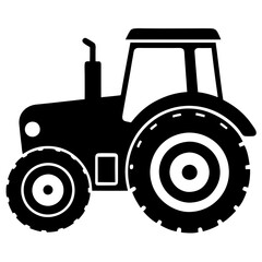 Tractor silhouette vector, tractor, farm, agriculture,