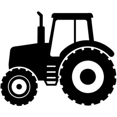 Tractor silhouette vector, tractor, farm, agriculture,