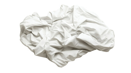 Crumpled bedsheet, transparent background