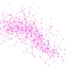 
Pink glitter scattered flying isolated on white, background and texture, clipping


