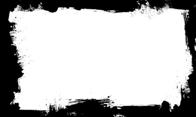 black ink brush painting blank space frame border artistic background