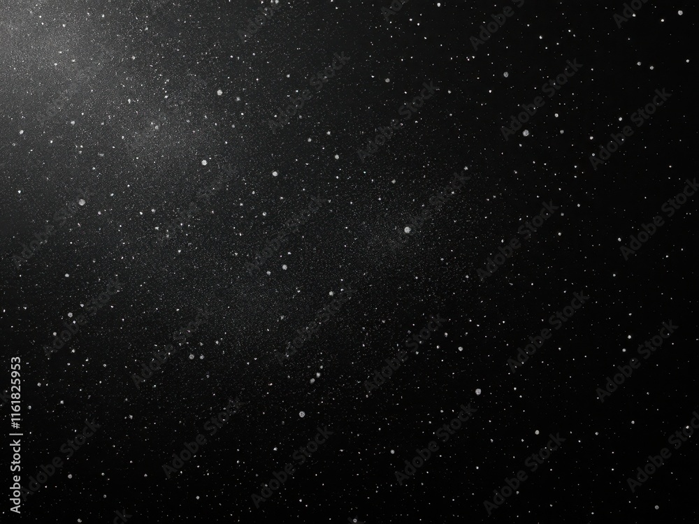 Wall mural abstract black background with a sparkling starfield and subtle bokeh, creating a sense of mystery a