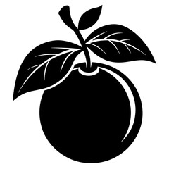Creative loquat silhouette vector art
