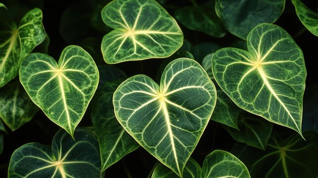 "Abstract Tropical Leaf Texture - Vintage Green Nature Background for Wallpaper"