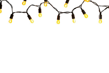 garland, holiday, decoration, on white background, png, no background, on transparent background, isolated	