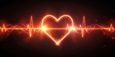 Electric heartbeat with sparks animation, spark animation
