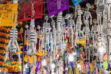 Fototapeta premium calaveras de ázucar mexicanas día de muertos 