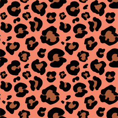 Pattern animal print feline seamless