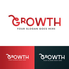 Abstract modern growth logo design