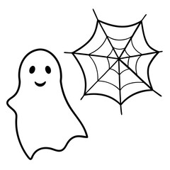 Halloween ghost spider