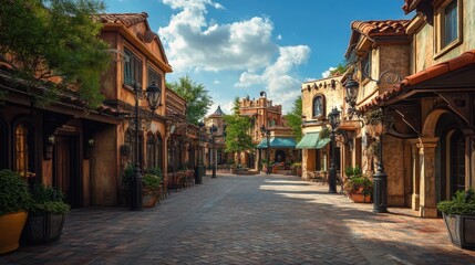 Fototapeta premium Historical cities bring the past to life.