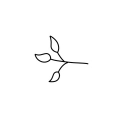 Obraz premium leaf branch outline