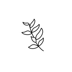 leaf branch outline