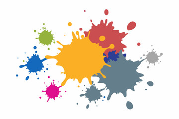 Slate paint splatter on white background