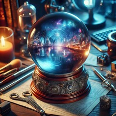 Webcam Crystal Ball A webcam that shows future events or distant