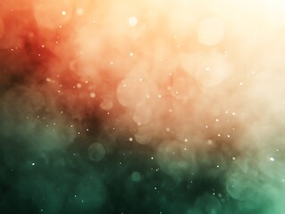 Fototapeta premium Abstract Background with Orange Green Bokeh Lights