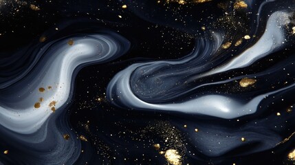 Abstract Gold and Blue Marble Stone Texture Background