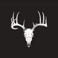 Deer skull hanging  vector