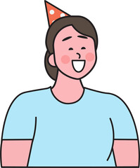 People in New Year's celebration moment, fun action, 2025