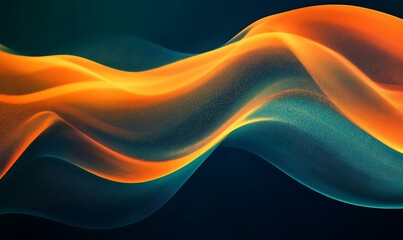 
Grainy teal orange dark gradient wave background abstract vibrant retro style noise texture banner design copy space


