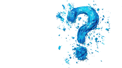 Blue question mark transparent background