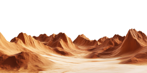 Mars landscape with rocky terrain.