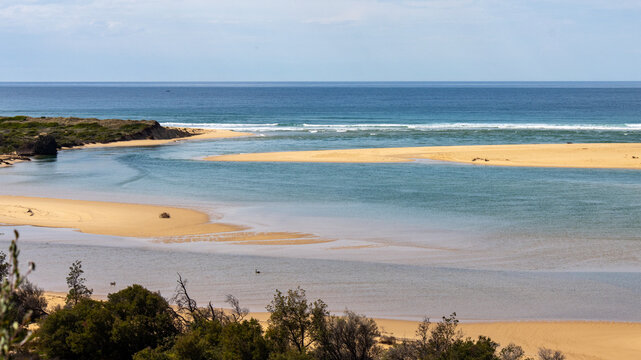 The mouth of the Snowy River, Marlo, Victoria