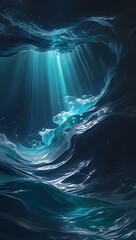 Oceanic Abyss Glow 4K Abstract Background