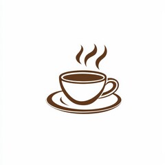Obraz premium Design of coffee icon logo illustration isolated on white background