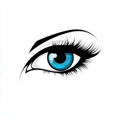 Design of eye icon logo illustration isolated on white background