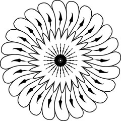 a mandala art, floral design, mandala stencil art illustration