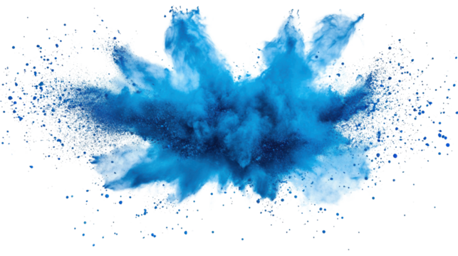 Powder explosion transparent background