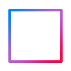 Gradient purple blue frame element transparent
