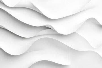 Abstract white wavy layers background.