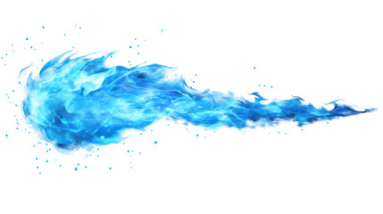 Blue flame transparent background