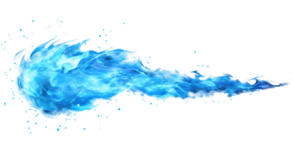 Blue flame transparent background